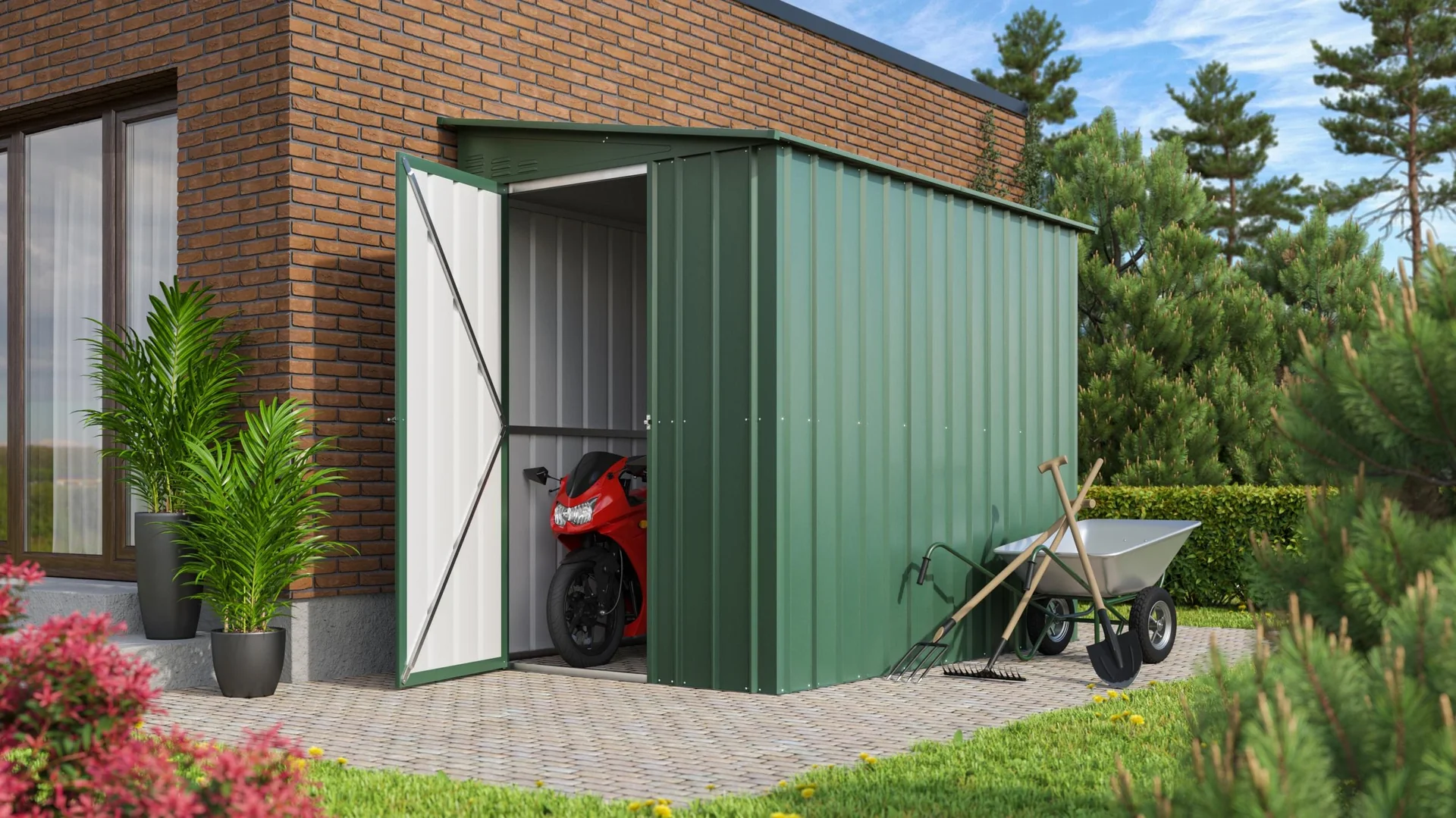 Gerätehaus Lean To 58, jade - 2