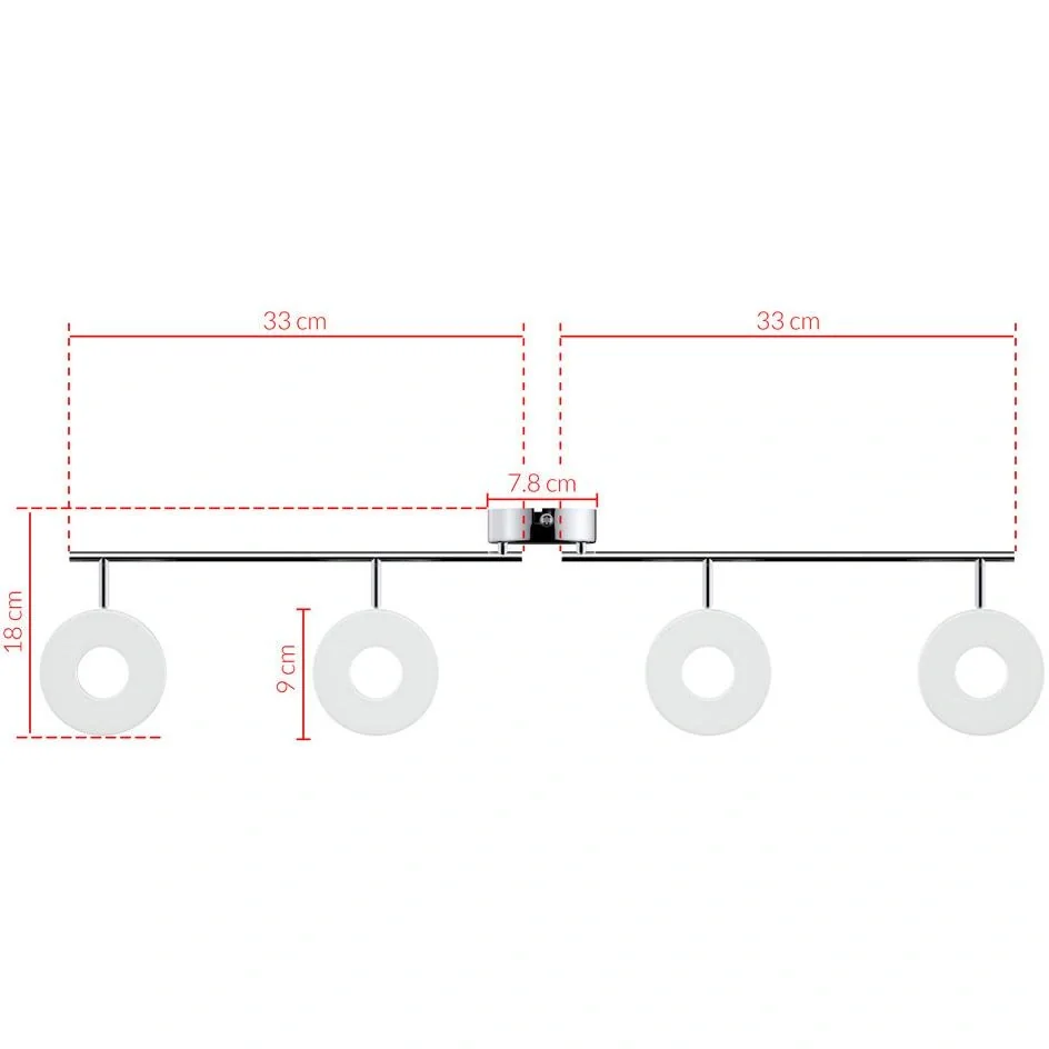 Deckenleuchte - 4 Lichter - 7