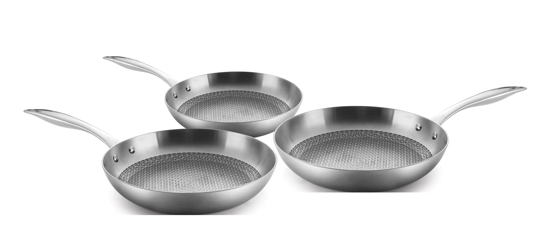 Hochrandpfannenset 20/24/28cm Ceraflon Elite Quantum Edelstahl - 1