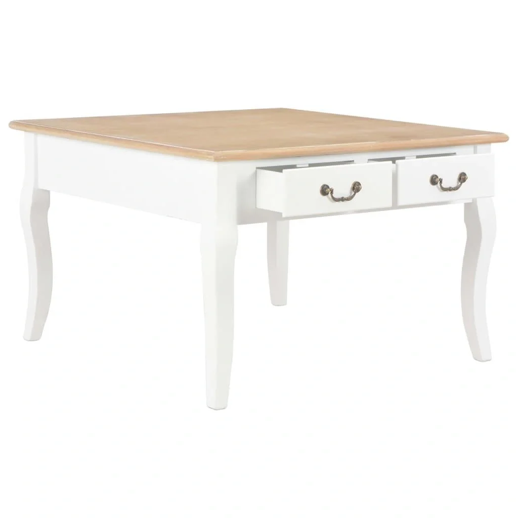 Couchtisch 80x80x50 cm Holz weiß - 6