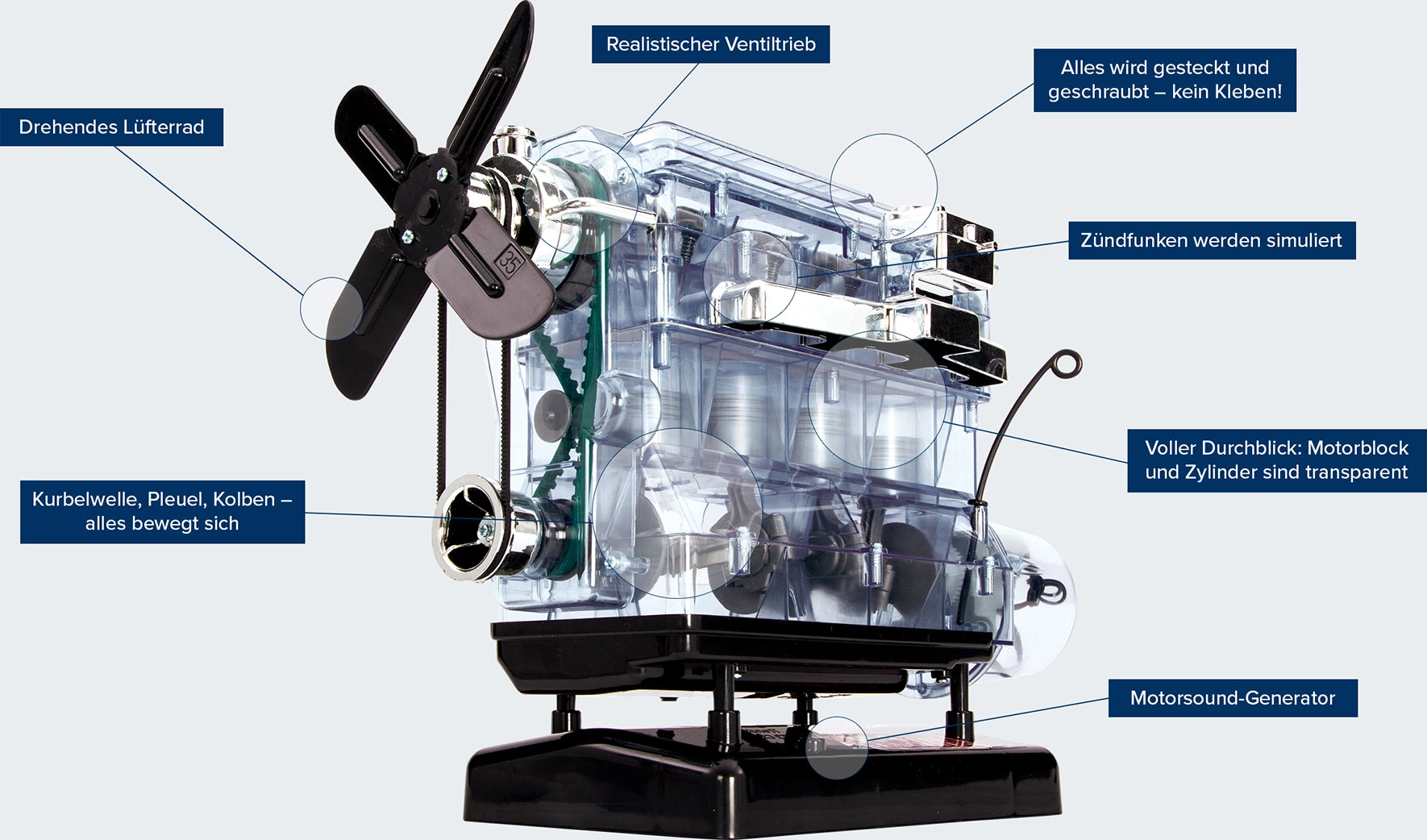 Der große Technikbausatz 4-Zylinder-Motor - 8