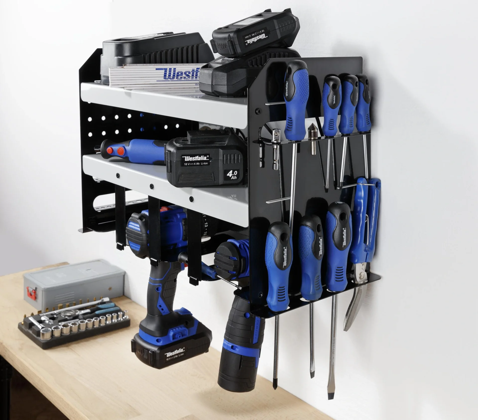 Werkstatt Wandregal für Elektro- und Handwerkzeuge - 3