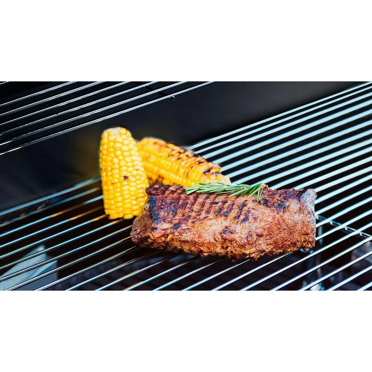 Vargan Gasgrill mit Piezo - 2 Brenner - Grillfläche 48,5 x 37,5 cm - Edelstahl - schwarz - 5