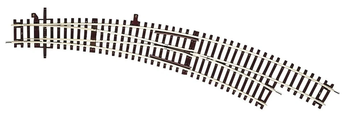 Bogenweiche rechts BWr5/6 ohne Antrieb, Radius des Stammgleises und des Abzweiggleises 542,8 mm (R5), Bogenwinkel 30° - 1