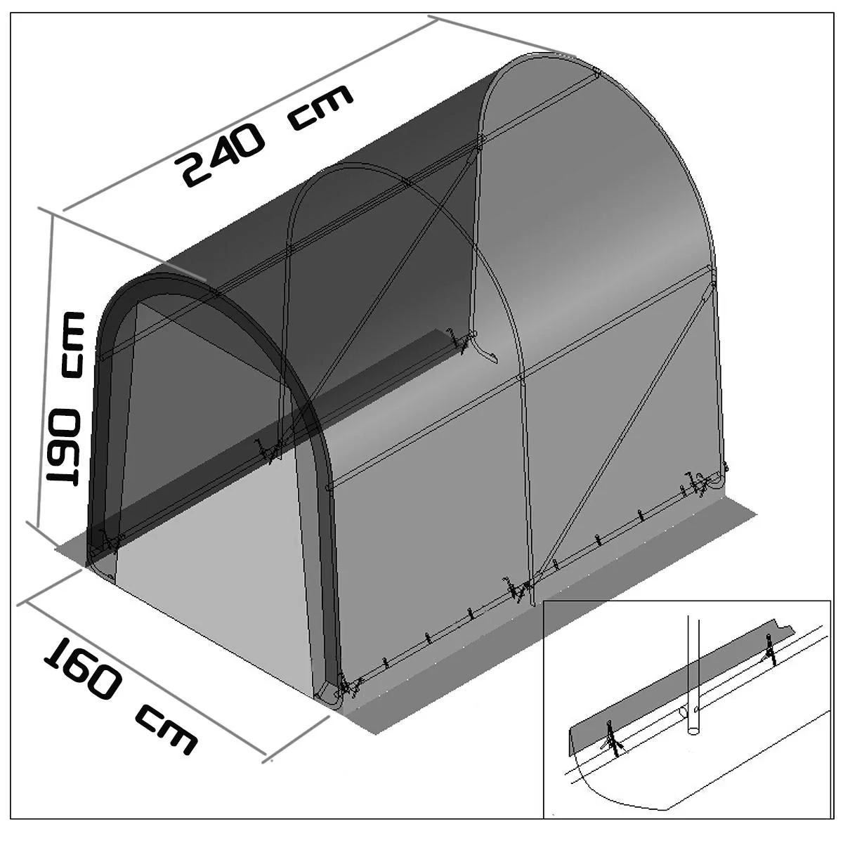 Mobile Motorrad / Scooter-Garage - grau - 6