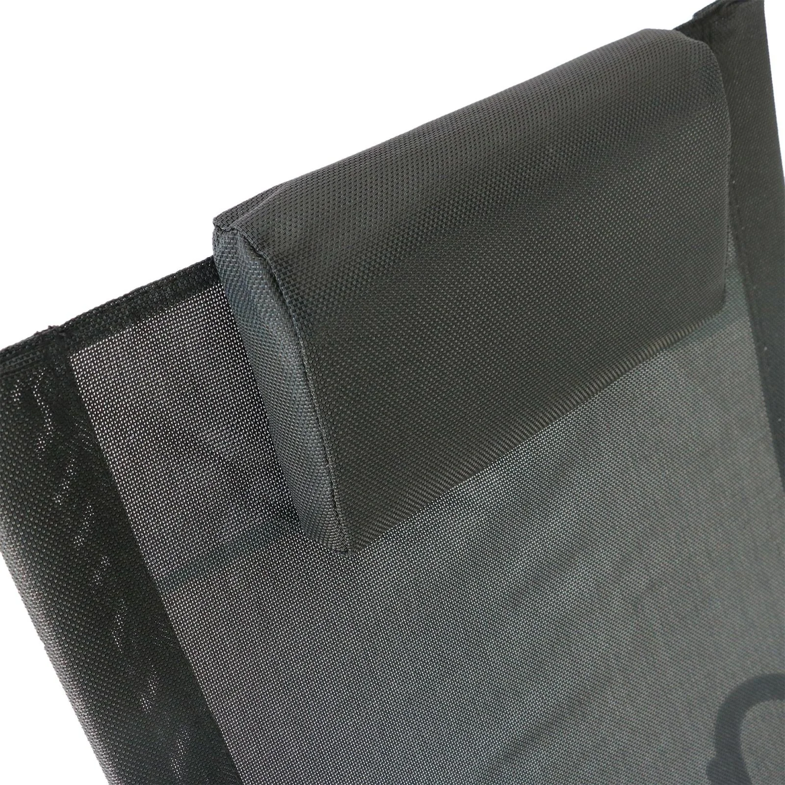 Schaukelstuhl Schaukelliege Gartenliege Schwungliege 1 x Kopfkissen wetterfest Schwarz bis 120 kg 105 x 62 x 88 cm - 7