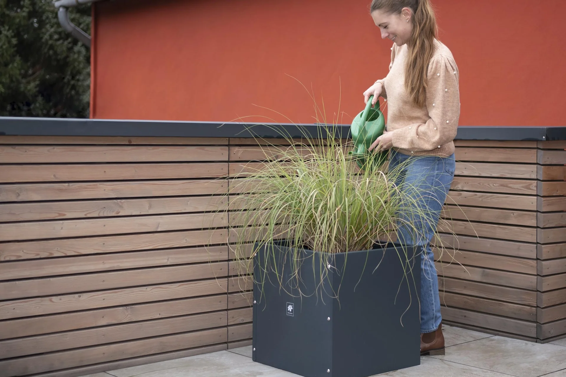 Metall Hochbeet Pflanzkasten 50x50x50 cm Anthrazit - 7