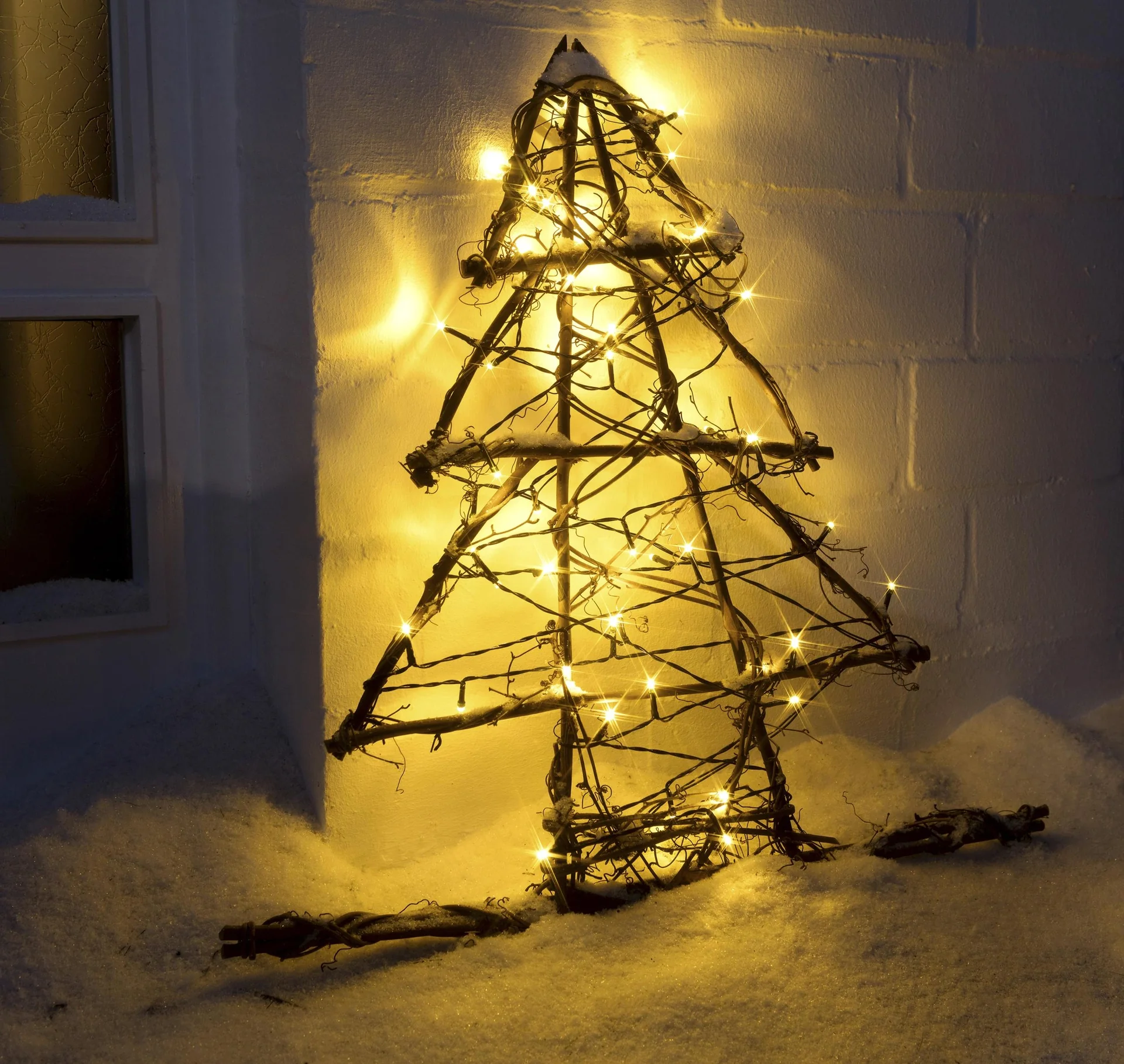 LED Lichterkette mit 96 warmweißen LEDs, 7,2m, IP44, batteriebetrieben - 2
