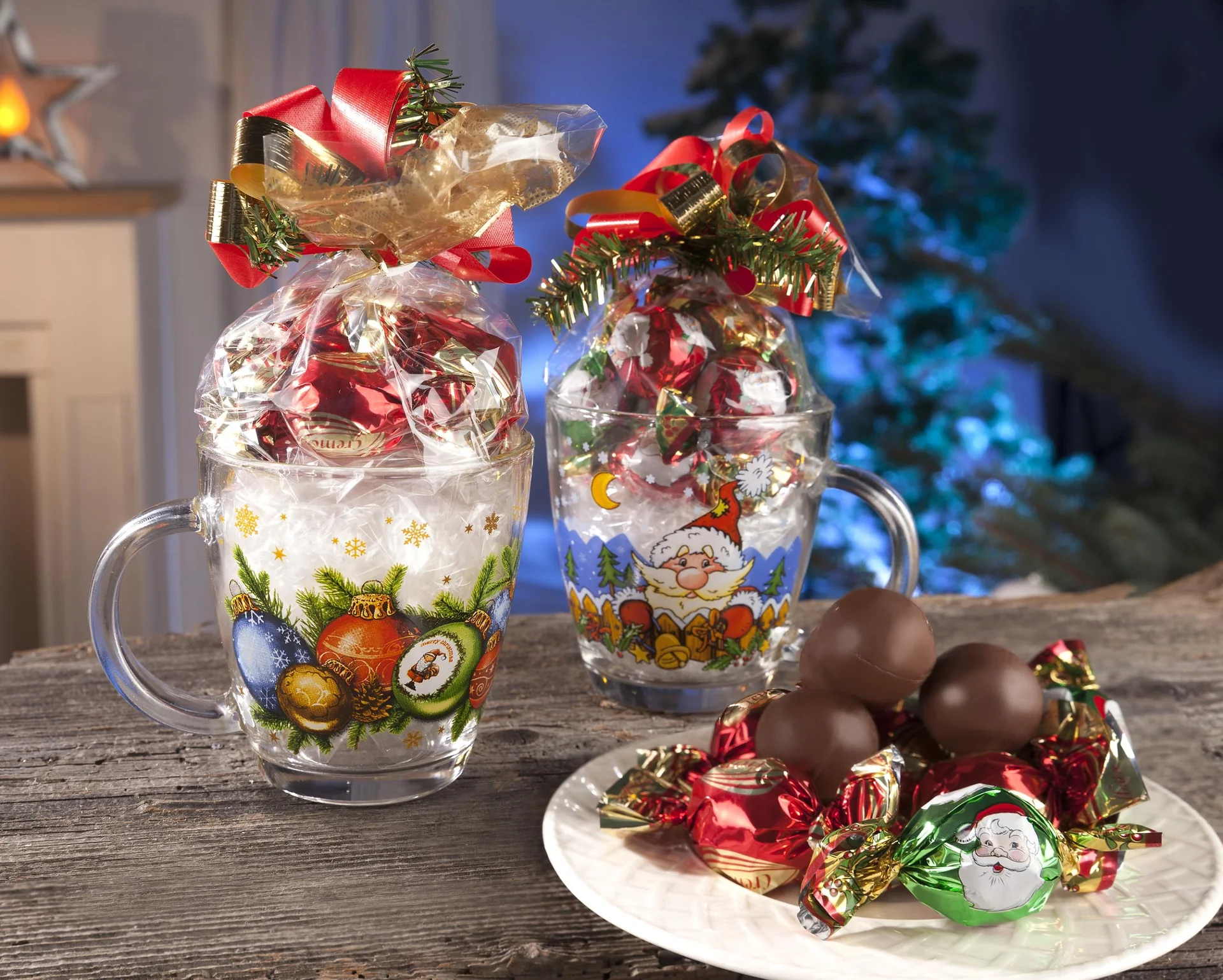 Weihnachtsbecher Glas, 2er Set - 1