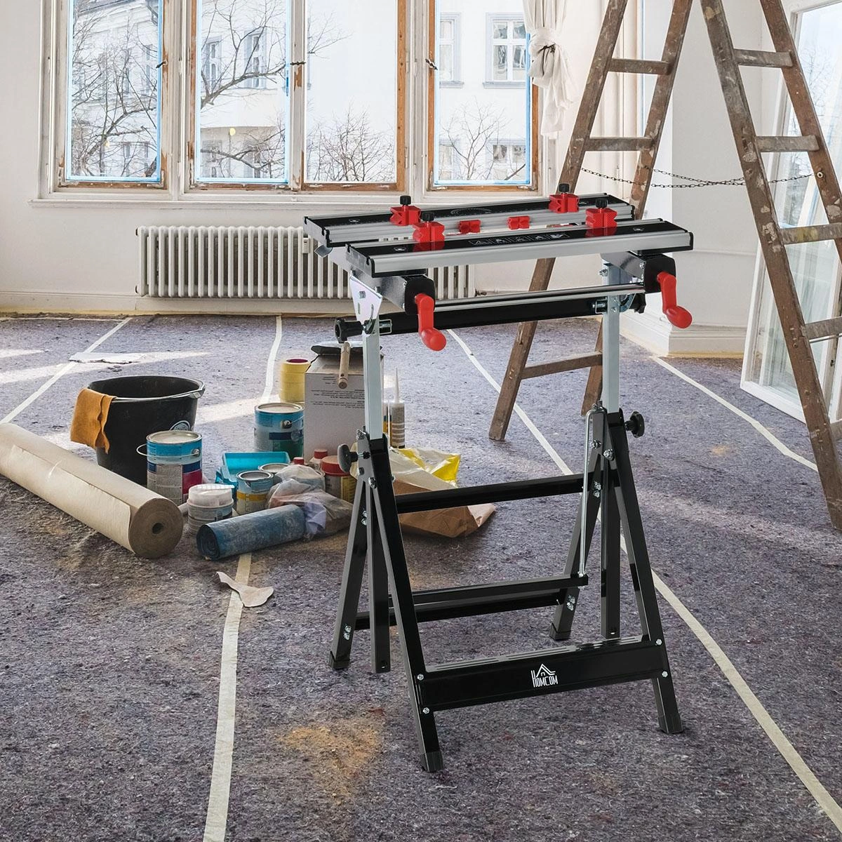 Werktisch Spanntisch Werkbank mit den Kurbelarmen 100 kg Belastbarkeit Arbeitstisch Arbeitsplatte höhenverstellbarer Ti - 4