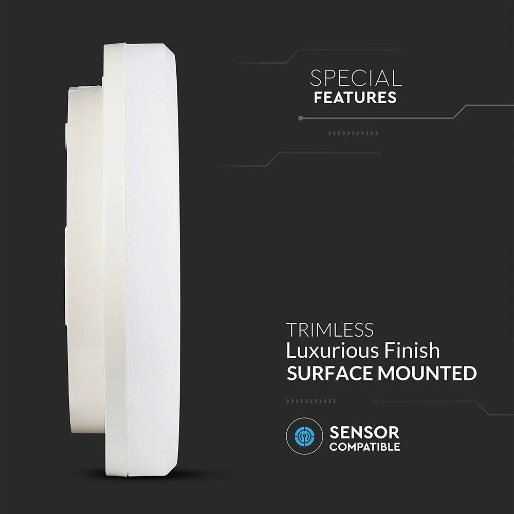 VT-8033 LED-Deckenleuchte - Weiß - Rund - Geeignet für Badezimmer - 10