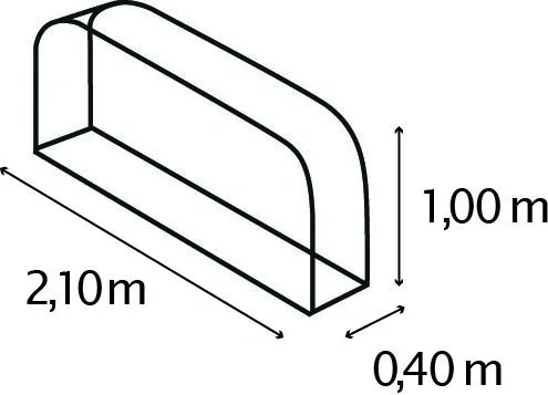 Kaminholzregal Lignum 401, flach, rubin - 4