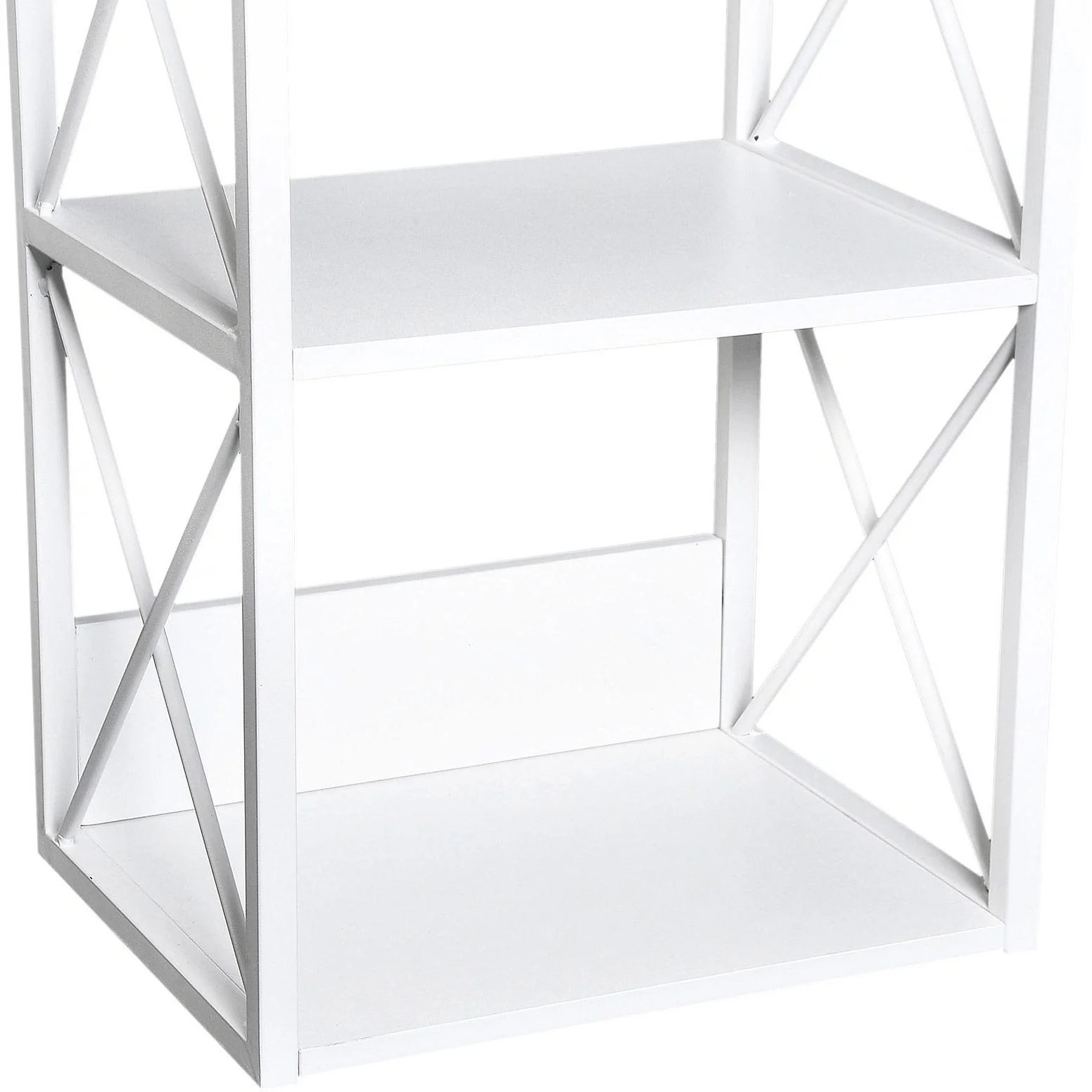 Standregal Bücherregal Aufbewahrungsregal Metall Weiß 40 x 35 x 72,5 cm - 8