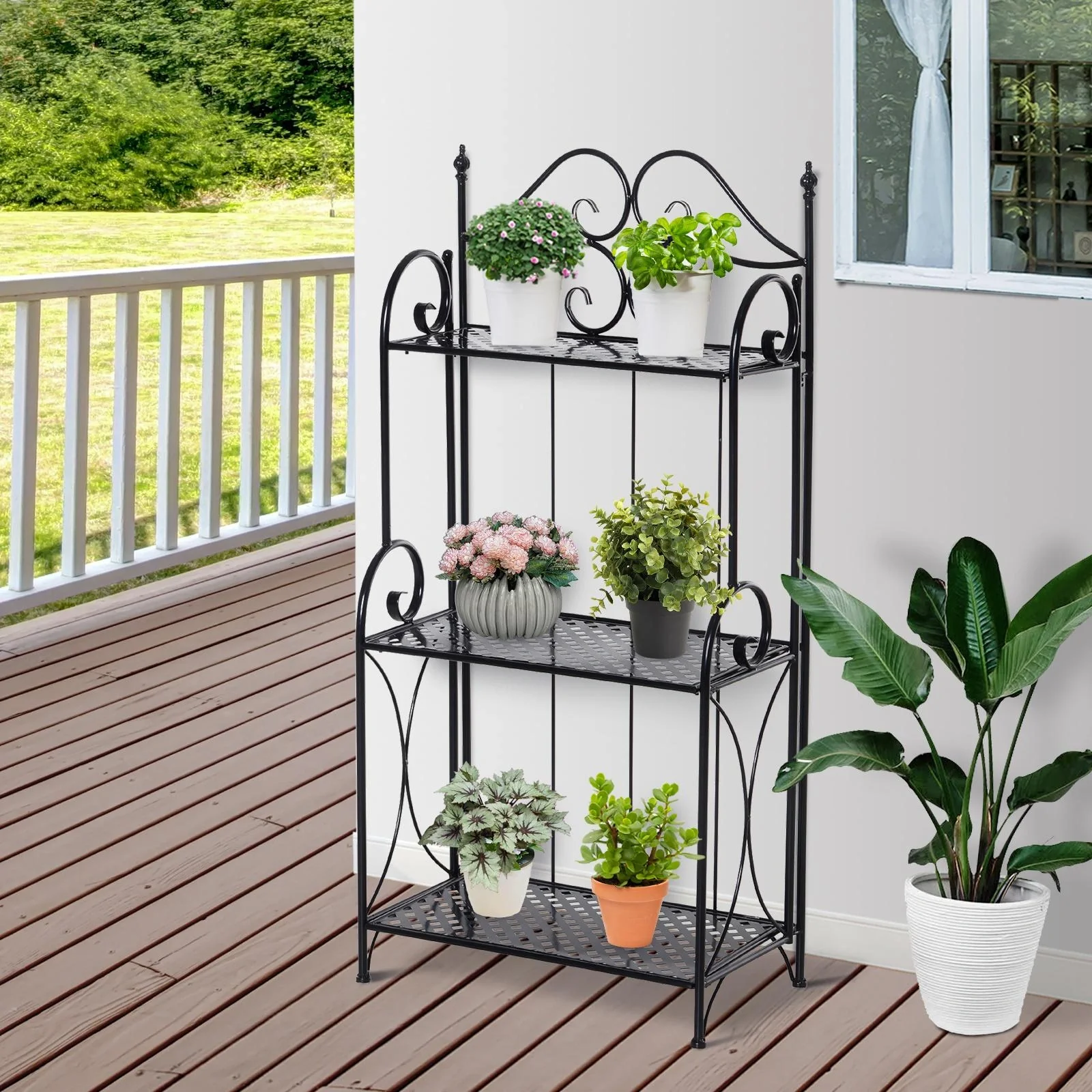 Gartenregal mit 3 Ablagen - 7