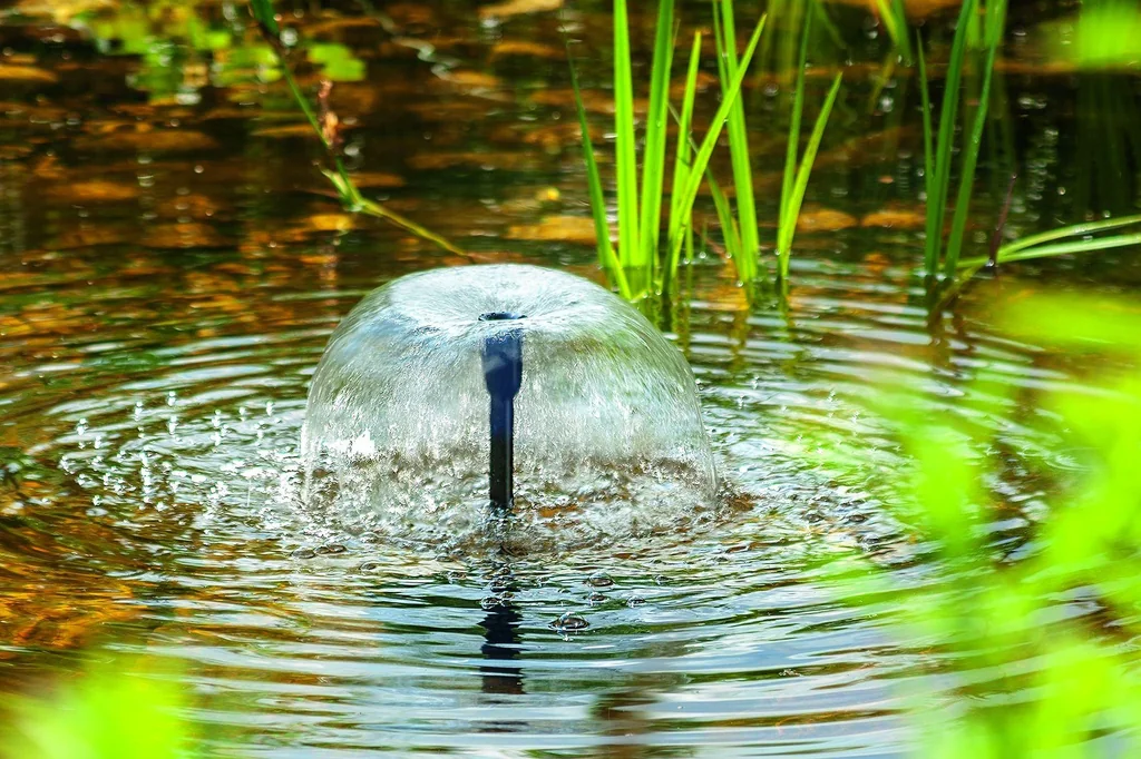 Teichpumpe "Roma" mit Trockenlaufschutz, Steigrohre und Sprinkler, 1500 l/h - 4