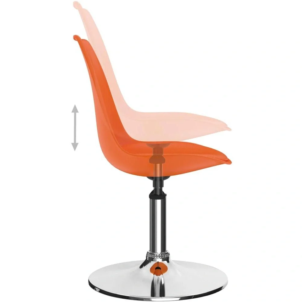 Esszimmerstühle 2-Sitzer Kunstleder orange - 6