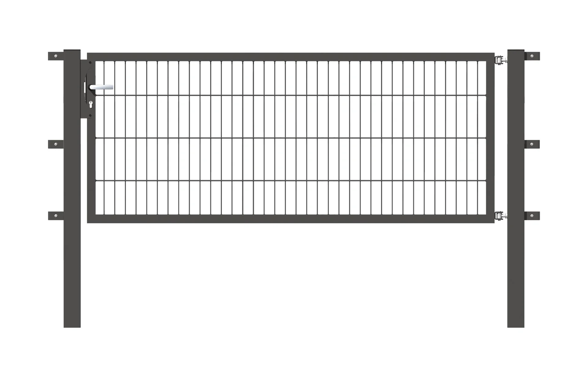 Einzeltor Flexo mit Zubehör, anthrazit/ Breite 200 cm, Höhe 80 cm - 2
