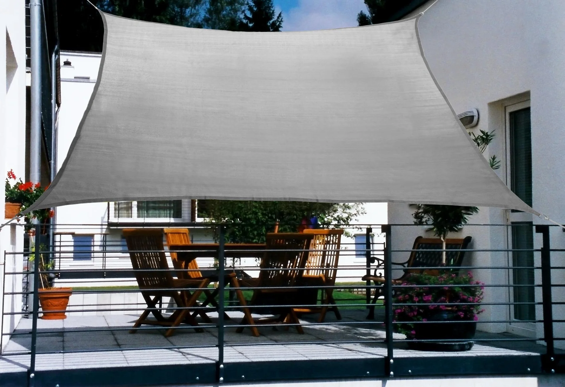 Balkon-Sonnensegel  HDPE grau 270 x 140cm - 2