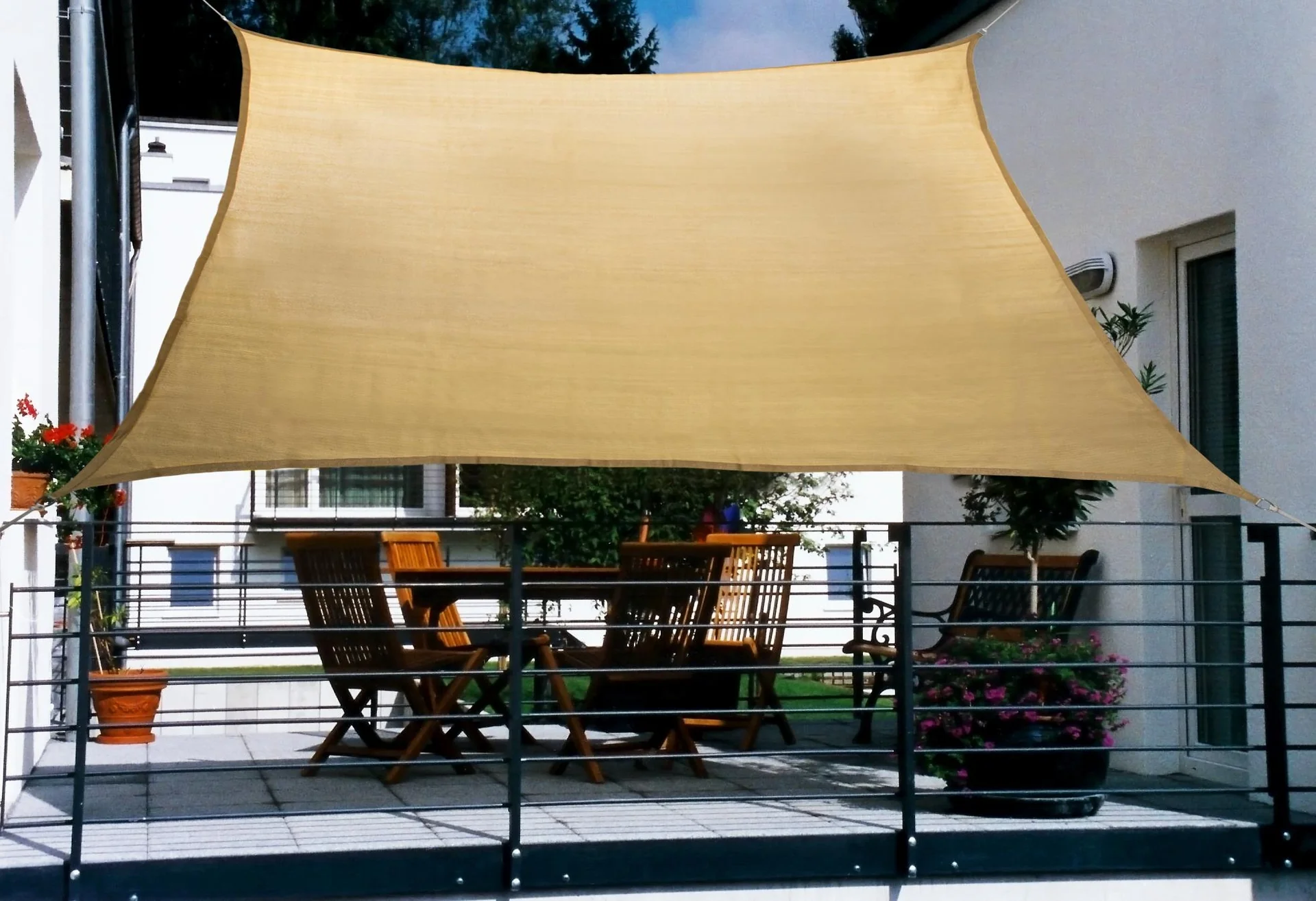 Balkon-Sonnensegel  HDPE weizen  270 x 140cm - 2