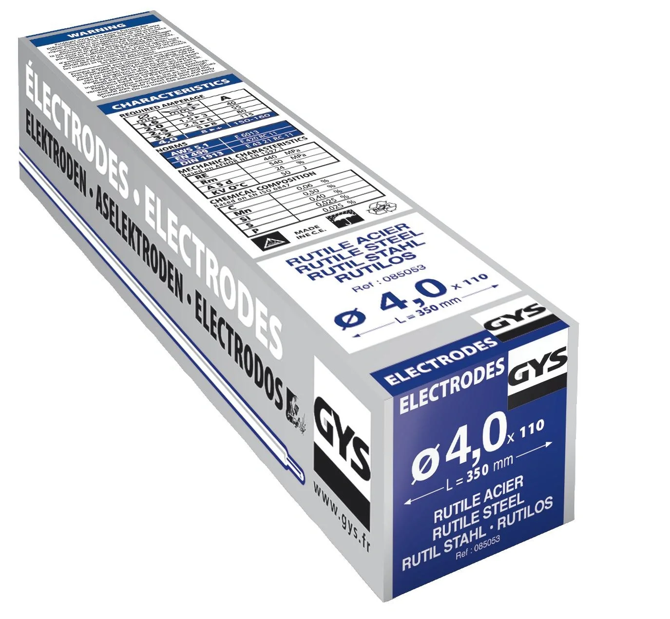 Schweißelektroden 4,0 x 350 mm, 110 Stück - 1