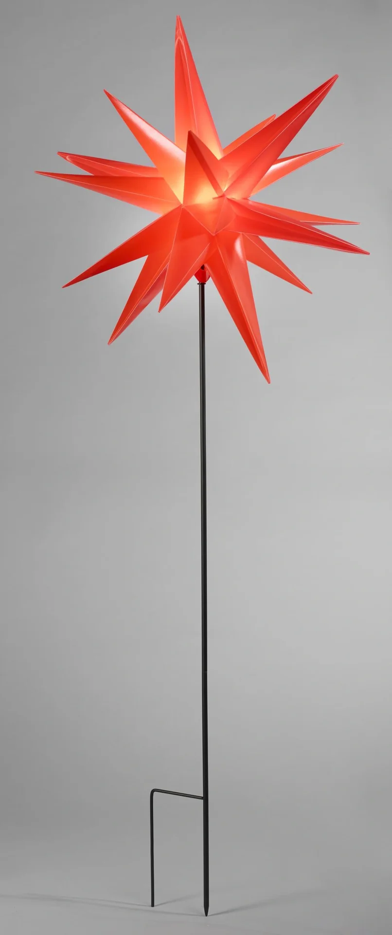 LED Stern, rot, ø 100 cm + 120 cm Stab - 3