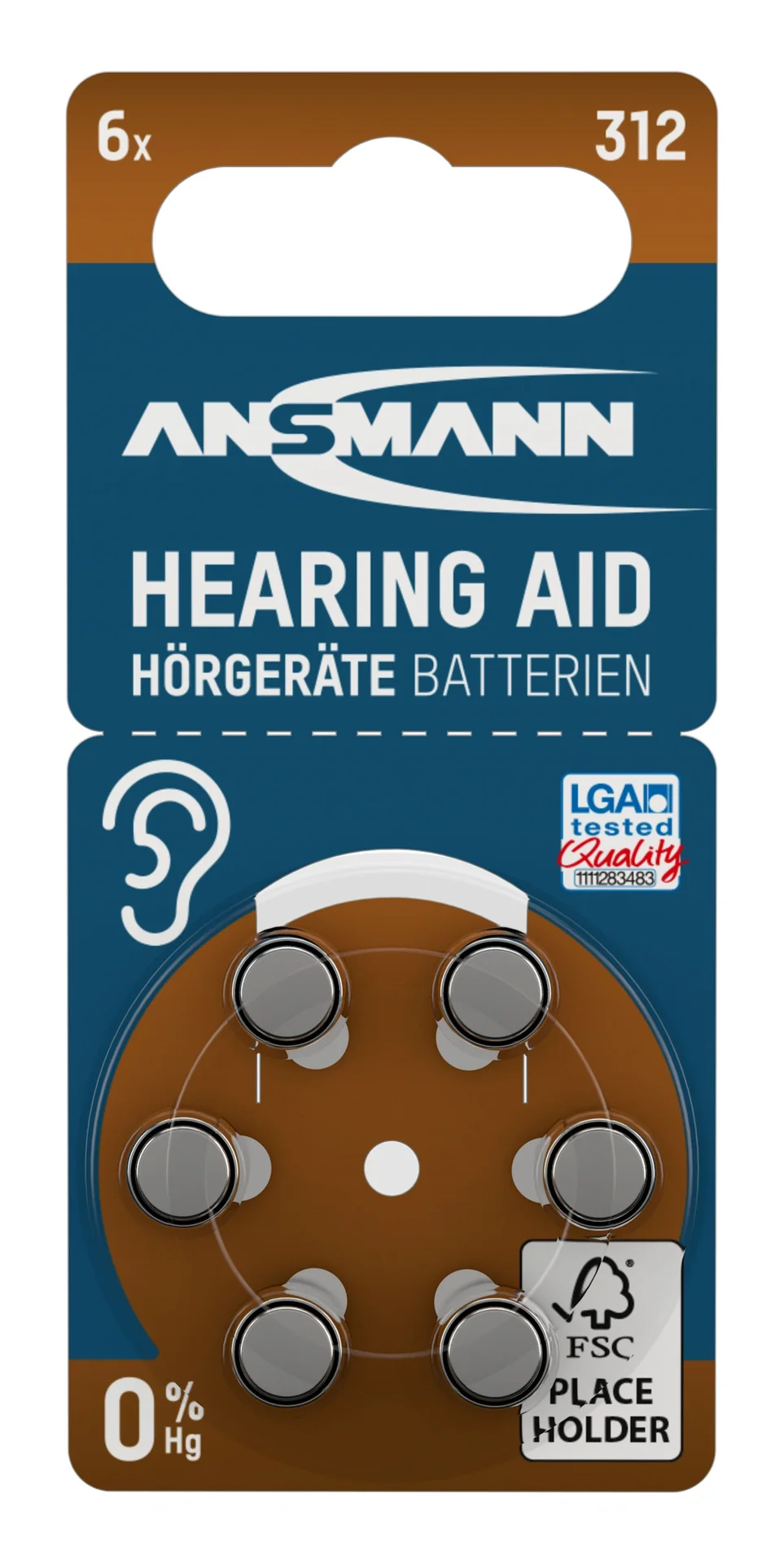 Hörgerätebatterien Typ 312 / PR41 - 1