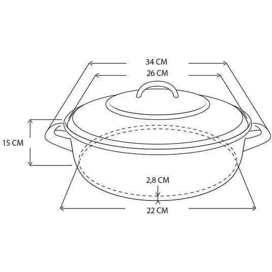 Marmorbeschichtung Breite Kasserolle - Schwarz - Mit Glasabdeckung - 26 cm - 2