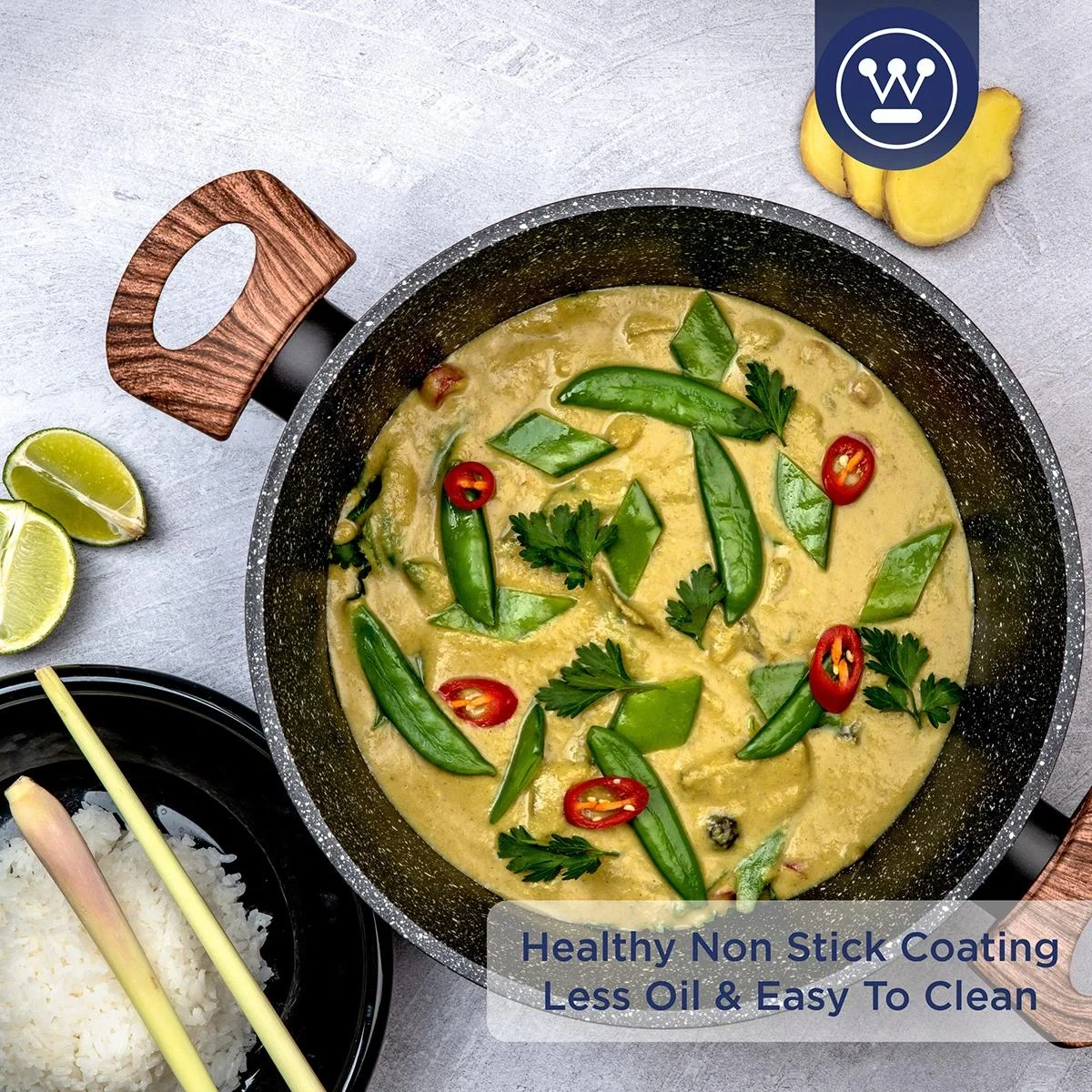 Schwarzer Marmor Holz Bratpfanne Ø28 cm (14.5") - 8