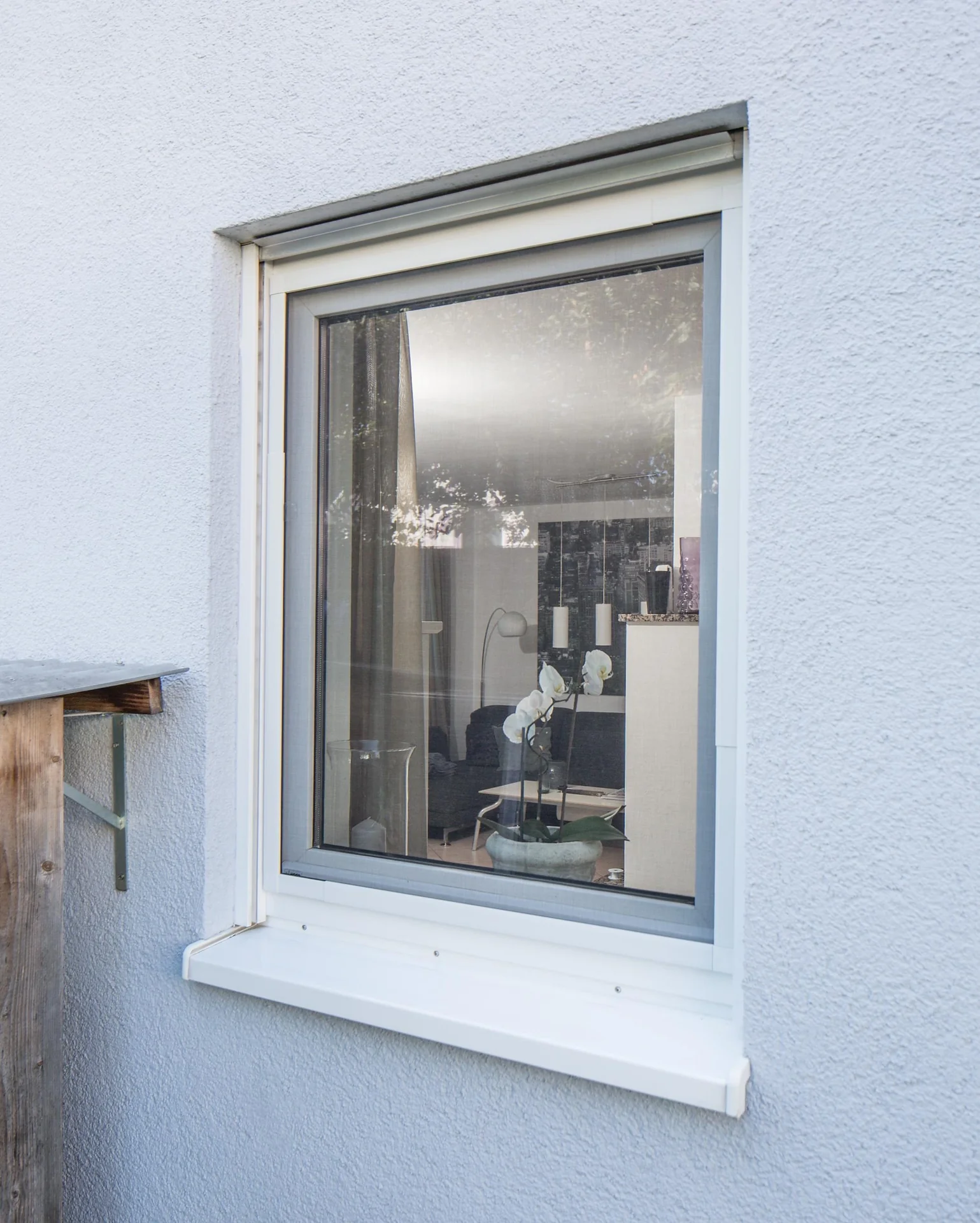 Fliegengitterfenster TELESCOPE, Farbe weiß - 1