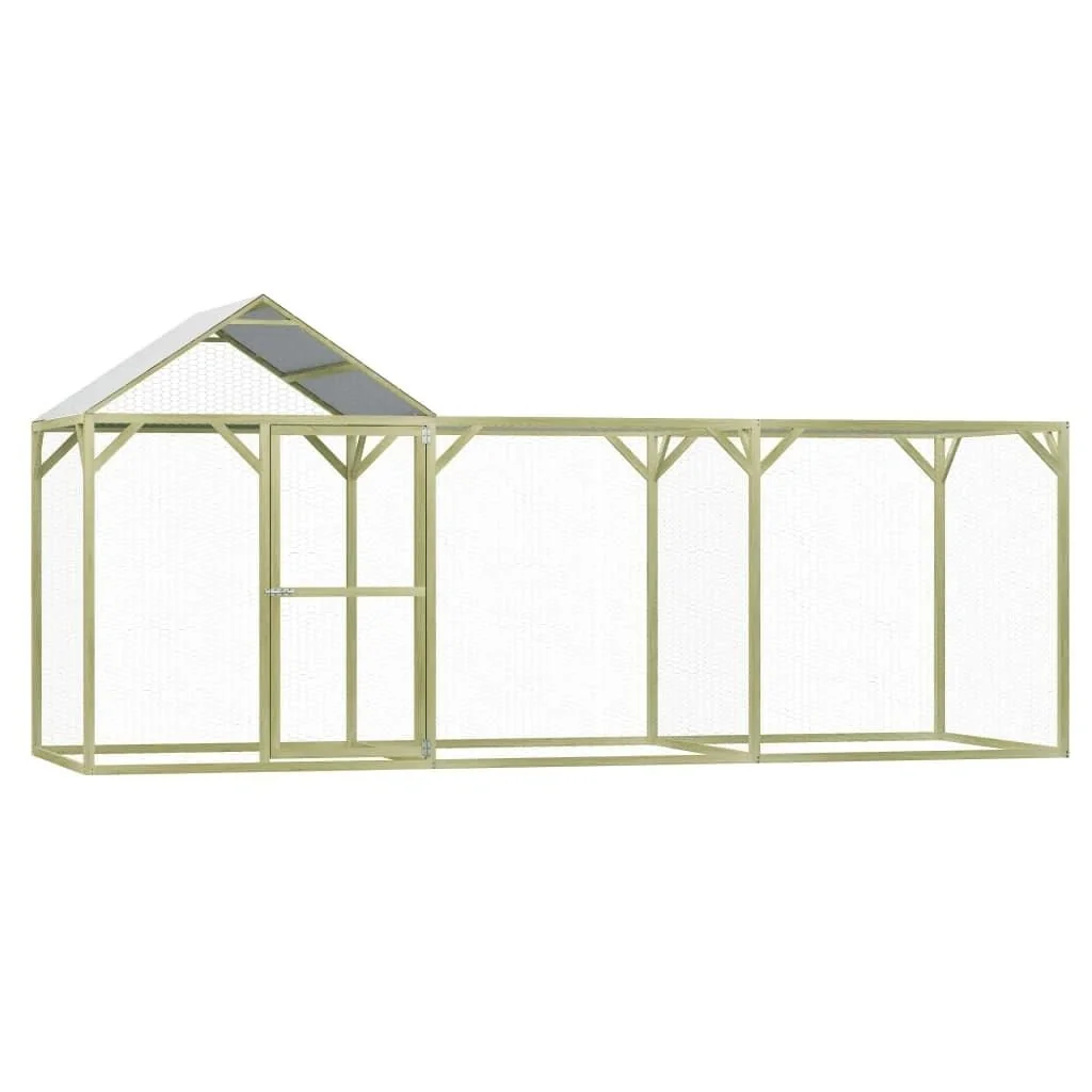 Hühnerstall 4,5x1,5x2 m imprägniert - 1