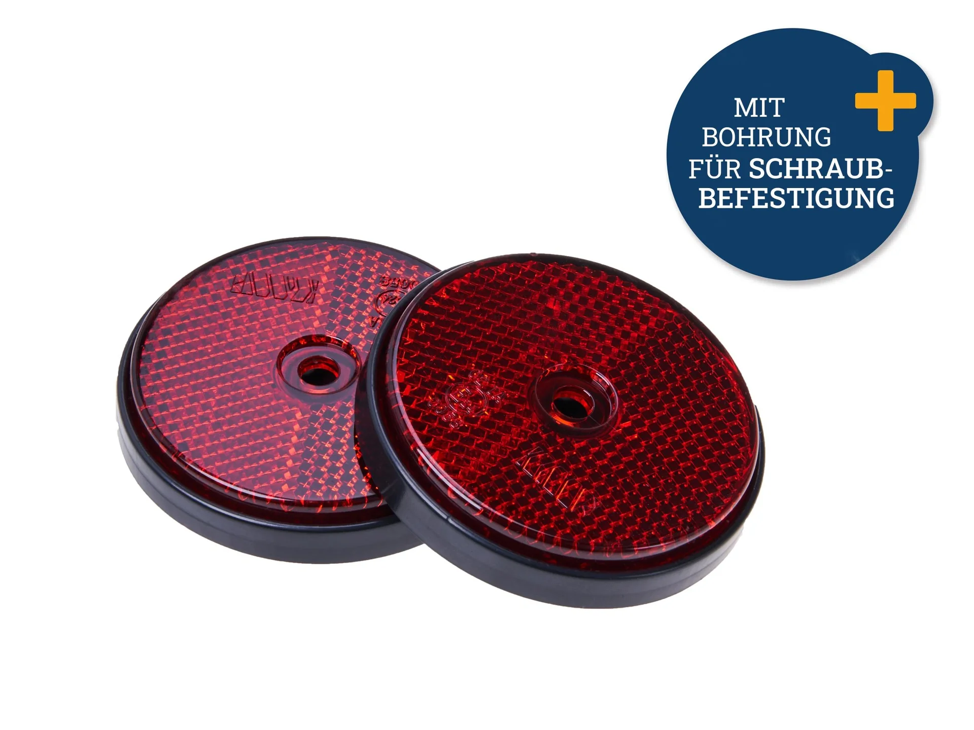 Reflektor, rot, rund, 2 Stück - 2