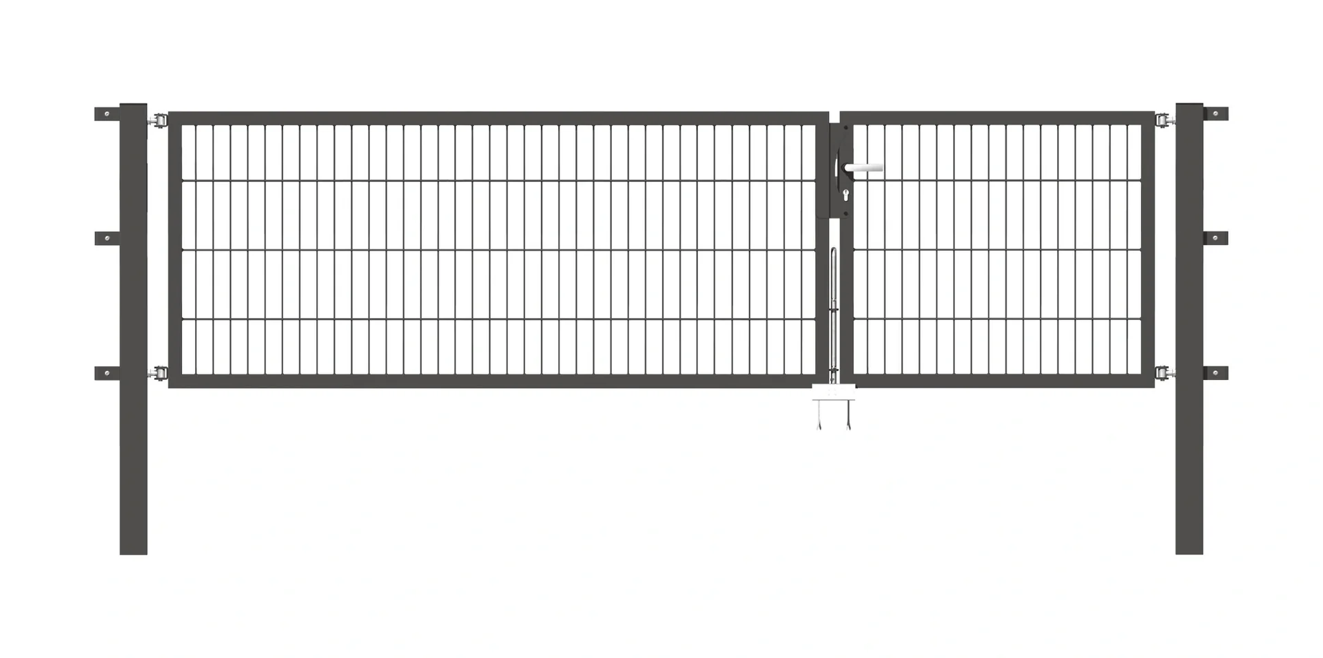 Doppeltor Flexo , anthrazit, Breite 100 + 200 cm, Höhe 80 cm - 1