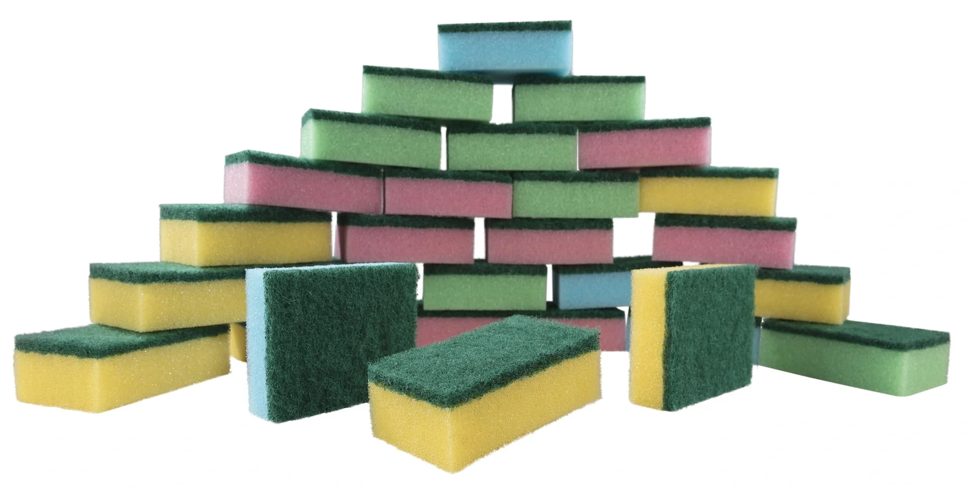 Spül- und Reinigungs-Schwamm-Set, Topf-Reiniger, Bunt, 28-teilig - 2