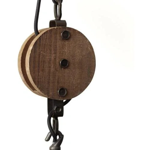 Hängelampe Matrix XL bundesweit Metall met Holz 144 x Ø 48 cm 60W E27 - 6