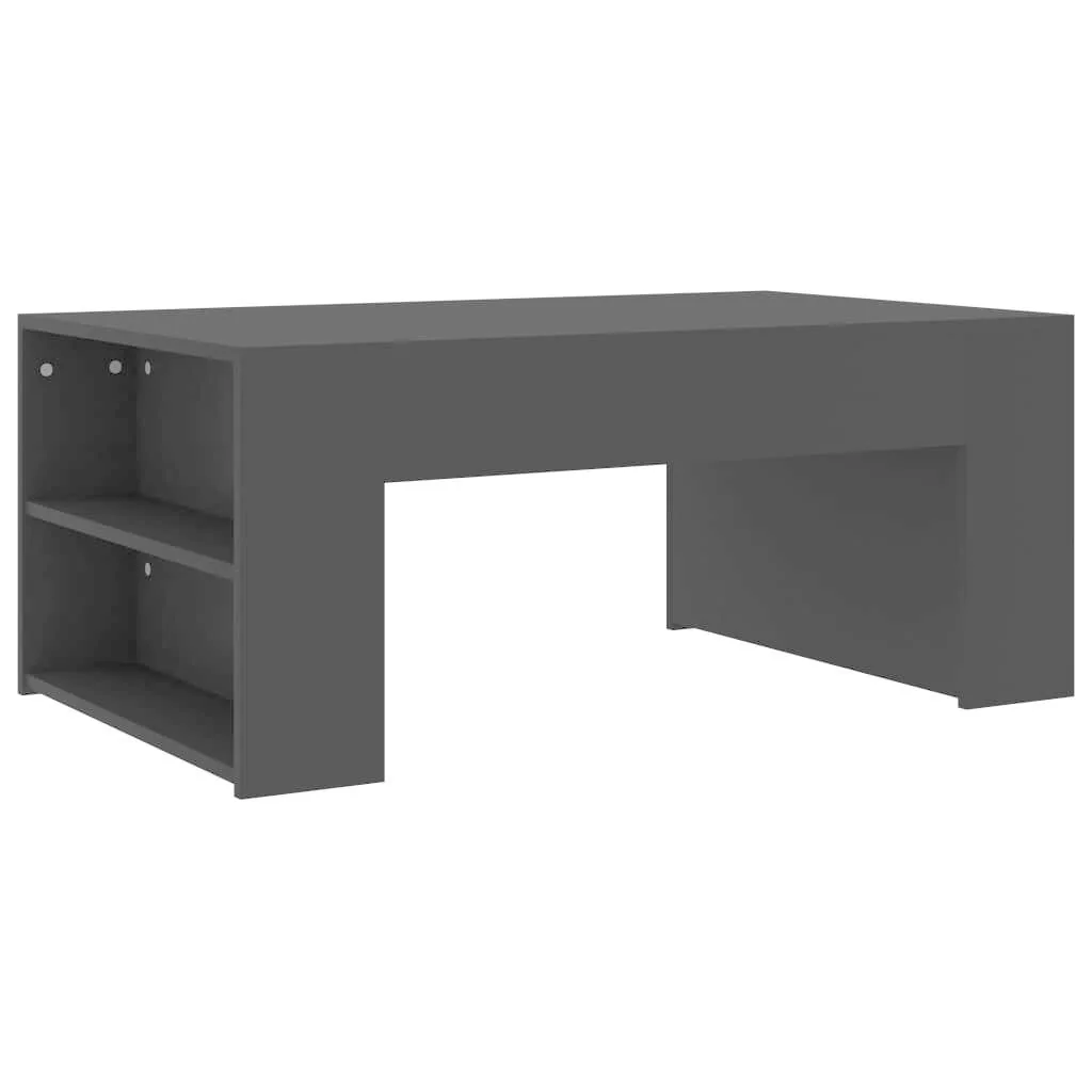Couchtisch 100x60x42 cm schwarz Spanplatte - 6