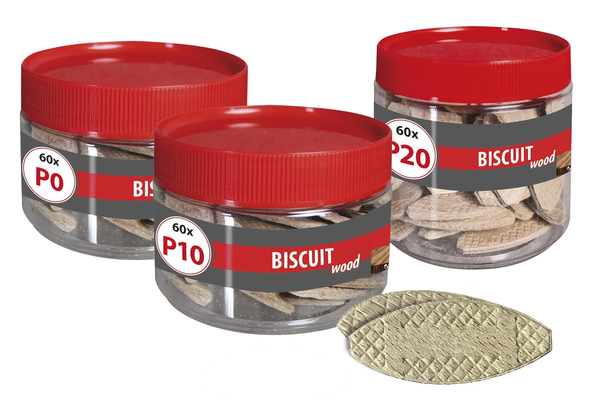 Holz Flachdübel Biscuit Wood P20, 60 Stück - 1