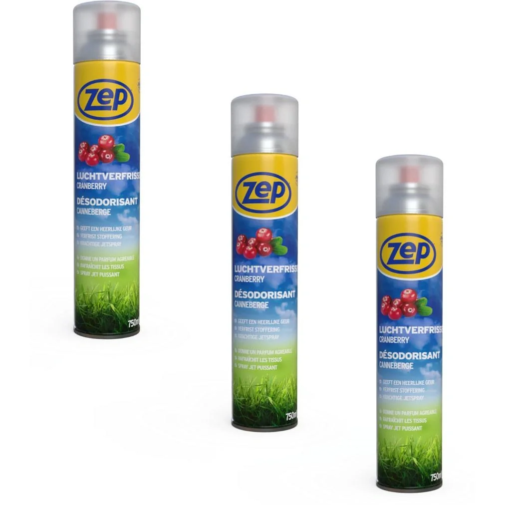 ZEP Lufterfrischer Cranberry-Duft - 750 ml x 3 Stück - Vorteilspack - 3 Stück - 1
