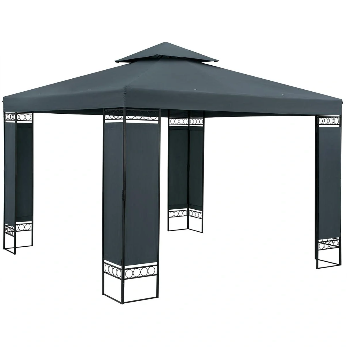 Gartenlaube/ Partyzelt/ Gartenpavillon/ Laube - Grau - 3x3m - 2