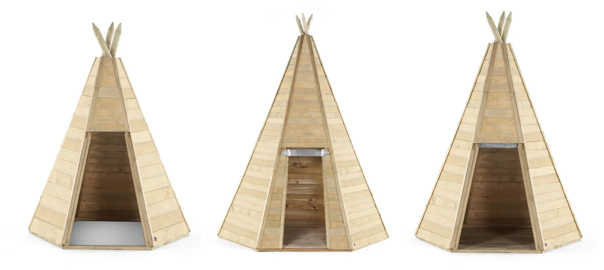Holz Tipi Hideaway 170, Outdoor-Tipi für Kinder aus Holz, Spielzelt, 1,70 m hoch, natur - 3