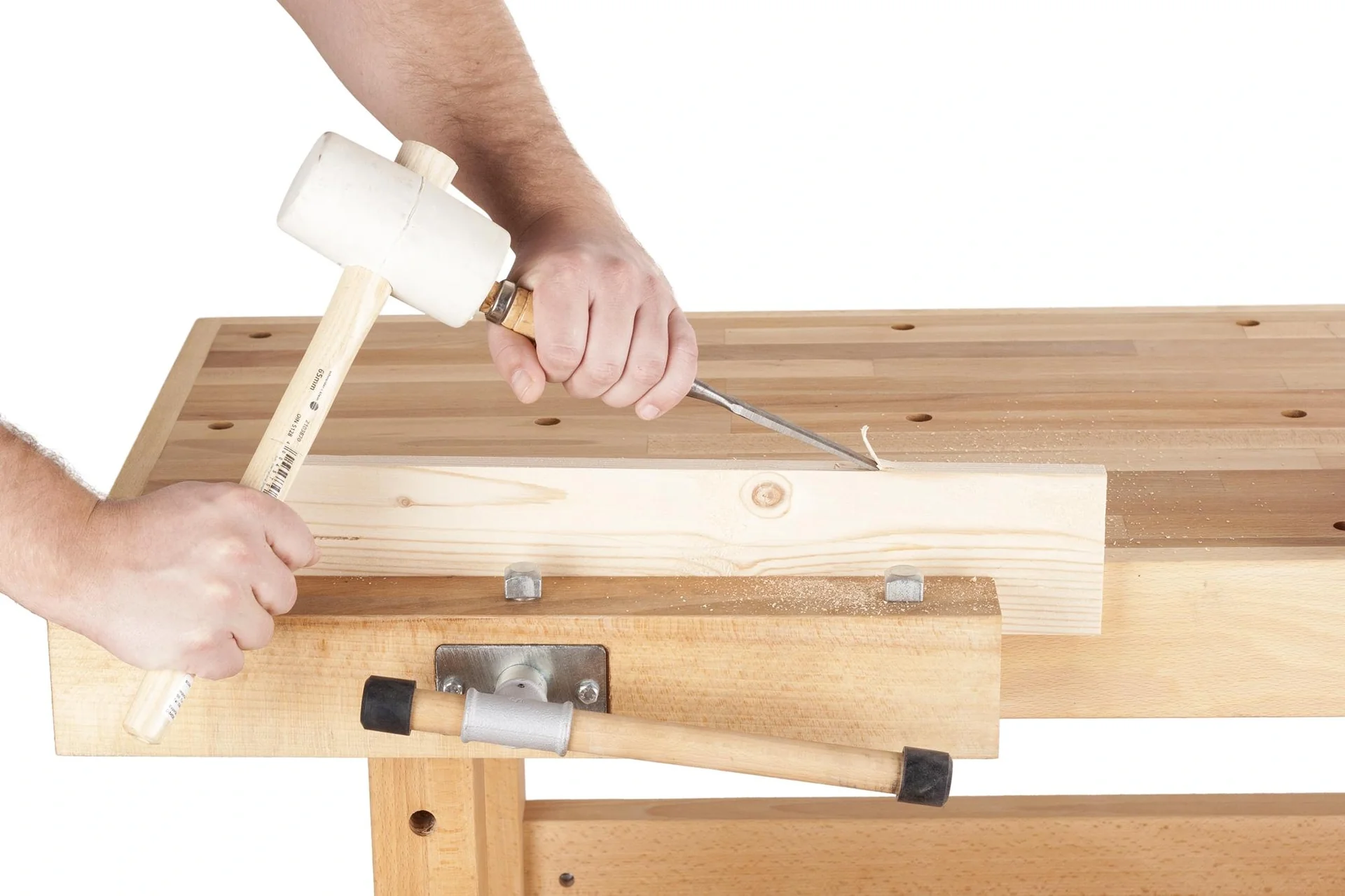 Hobelbank mit Kufenfüßen, 140 cm - 7