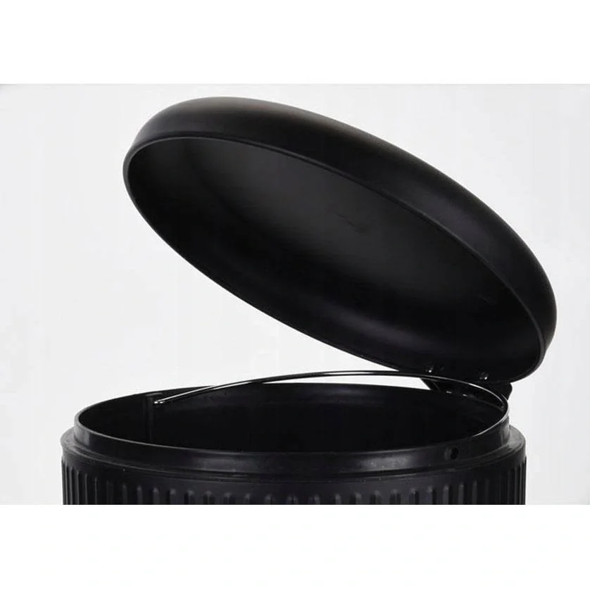 Excellent Houseware Treteimer - Abfalleimer mit Pedal - 30 L - 30 x 64 cm - Schwarz - 4