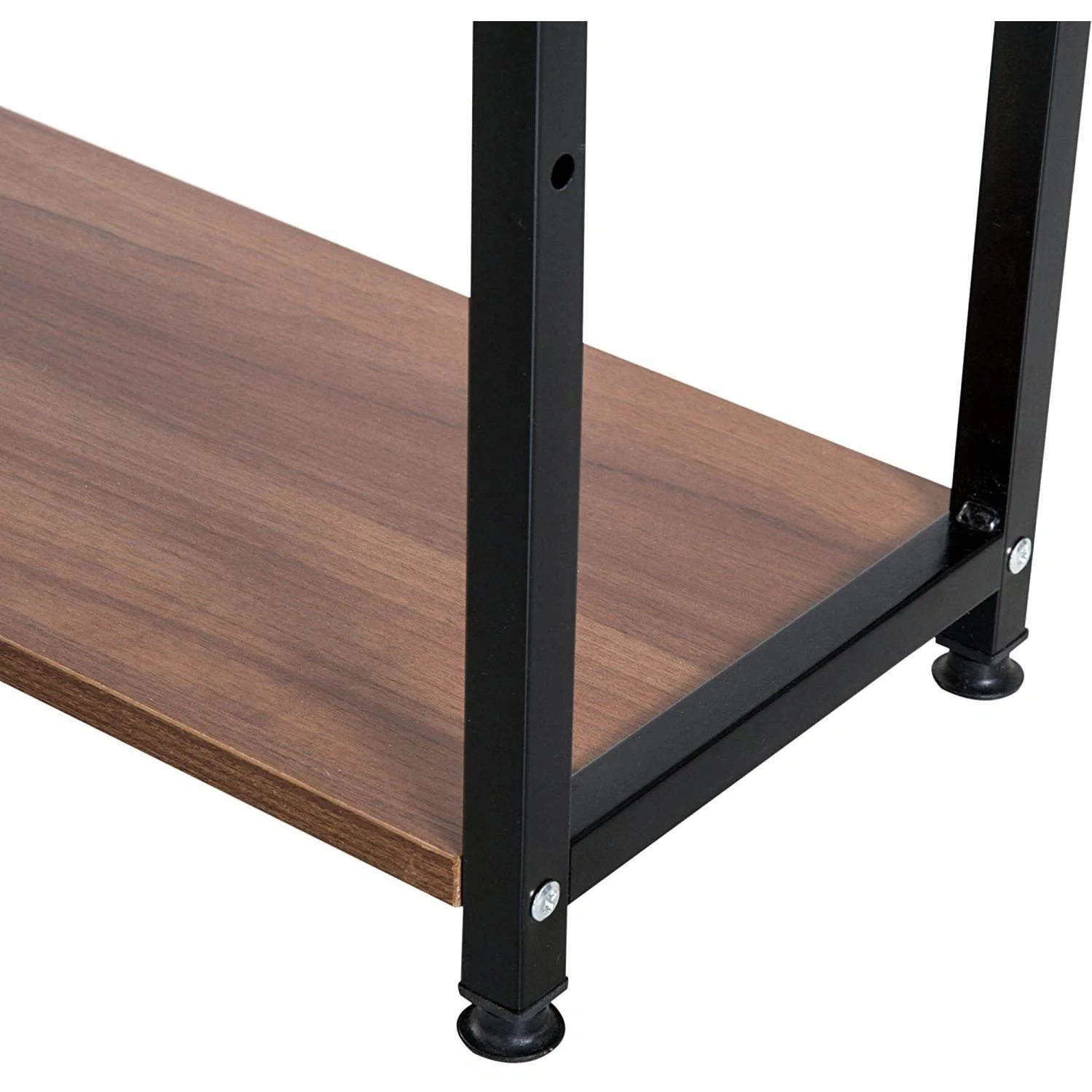 Schreibtisch Computertisch Bürotisch mit Regal Walnuss Schwarz - 4