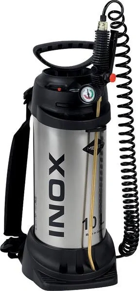 Inox Hochdrucksprühgerät 10 Liter, mit Druckregler - 1