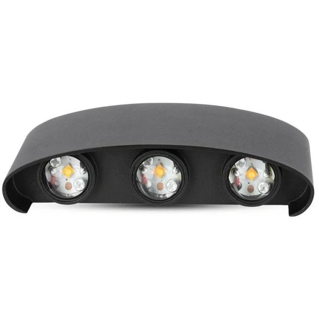 VT-846 LED-Wandleuchte oben / unten - 5W - 630 Lm - 3000K - Schwarz - 8