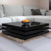 Couchtisch - schwarz 60x60x30,5 cm v - 4