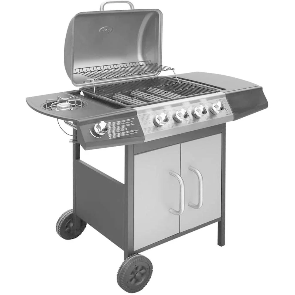Gasgrill 4+1 Kochzone schwarz und silber - 3