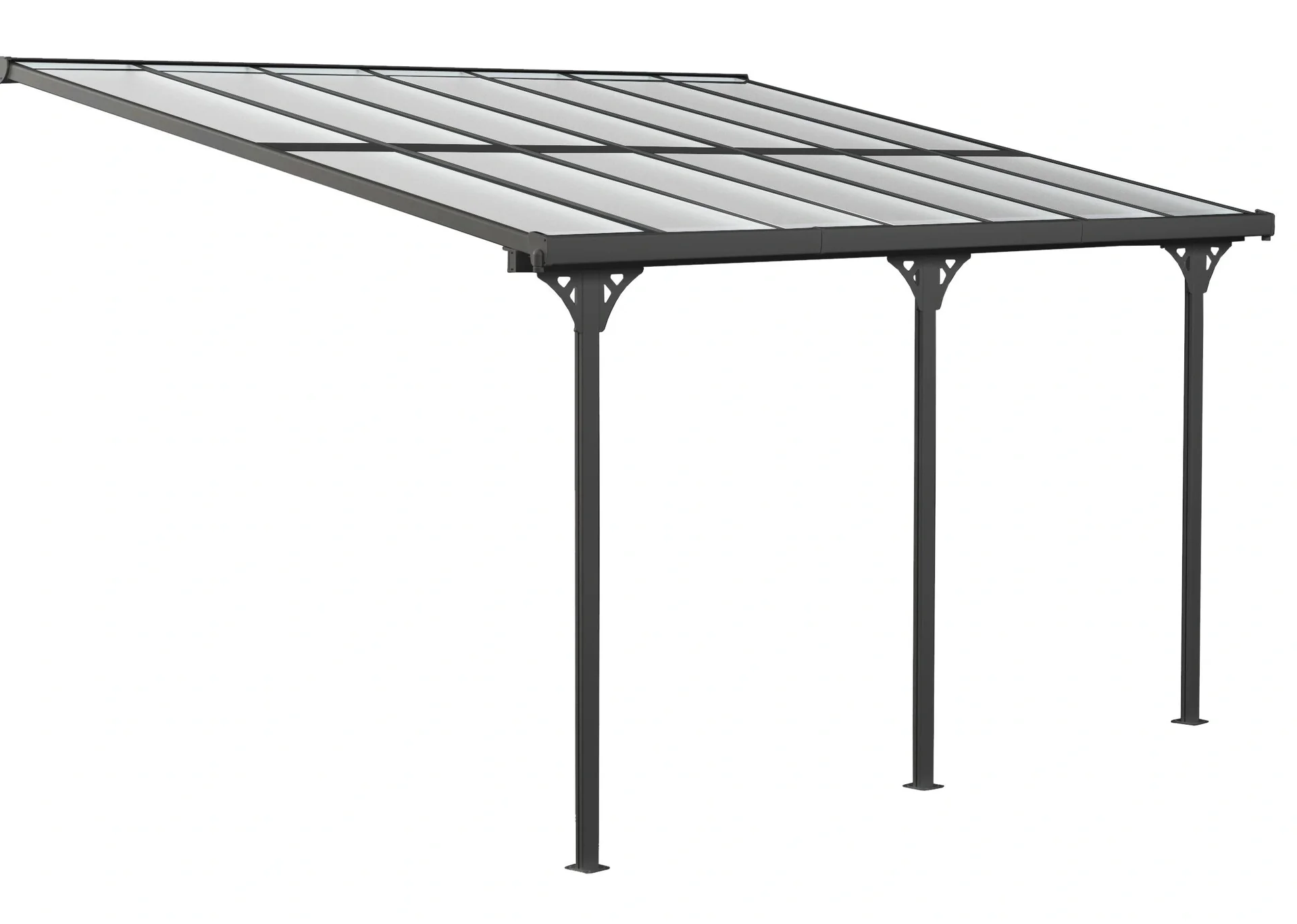Aluminium Terrassendach schwarz 300 x 435cm - 3
