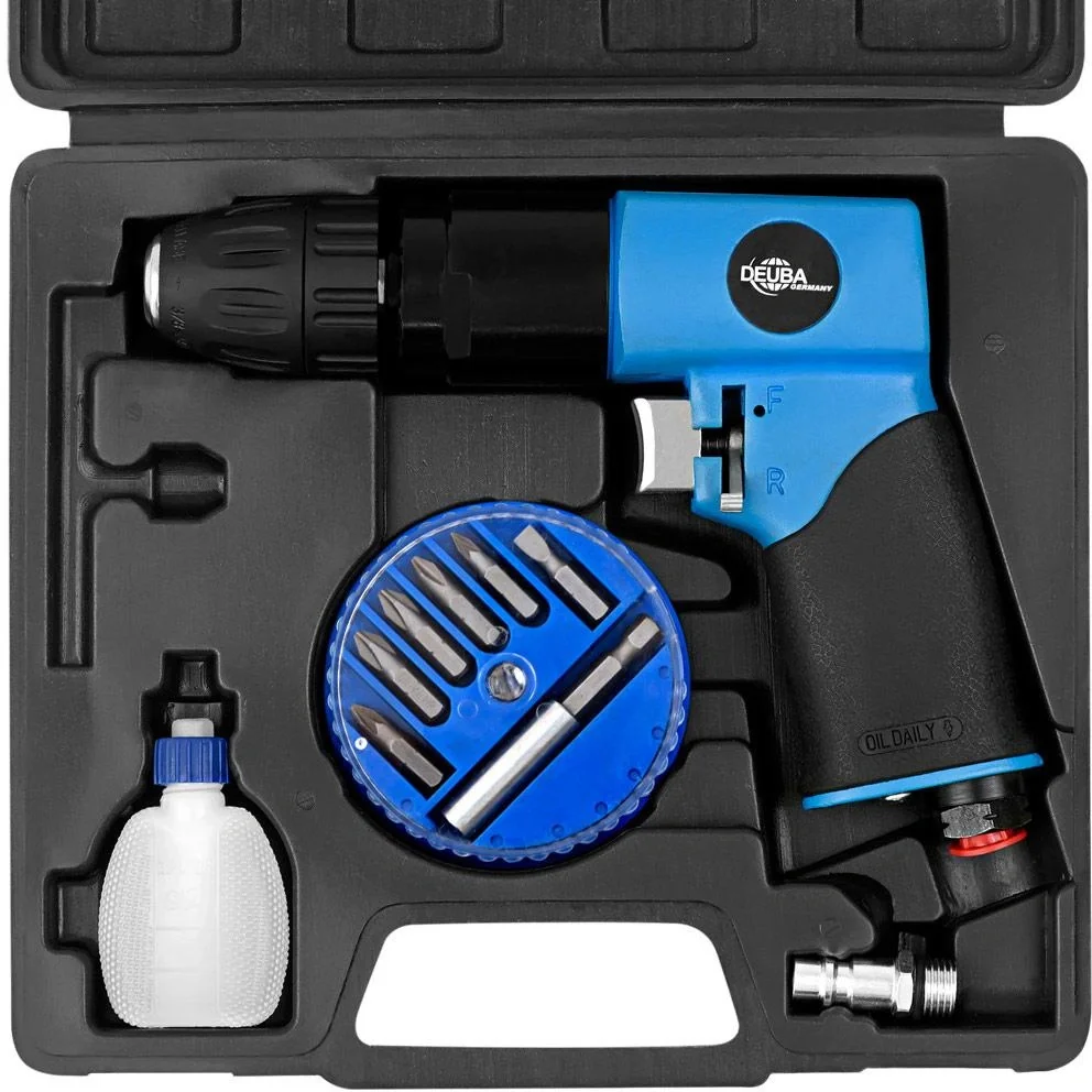 Pneumatisches Bohrerset 20-teilig mit Zubehör und Koffer - 6