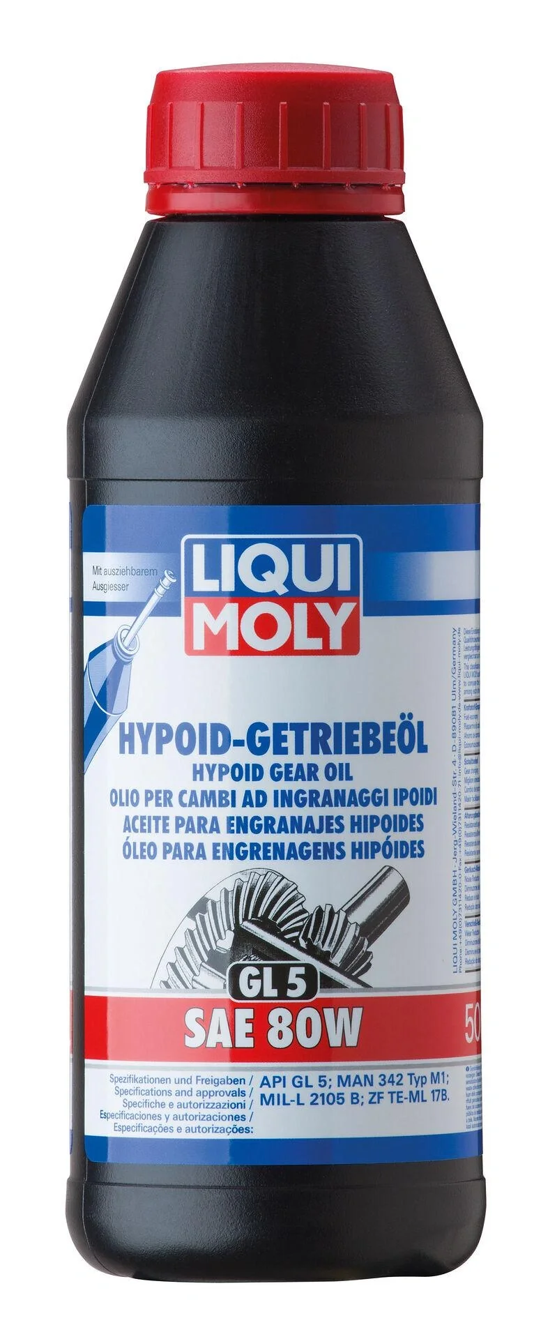 Hypoid-Getriebeöl (GL 5) SAE 85W-90, 500 ml - 1