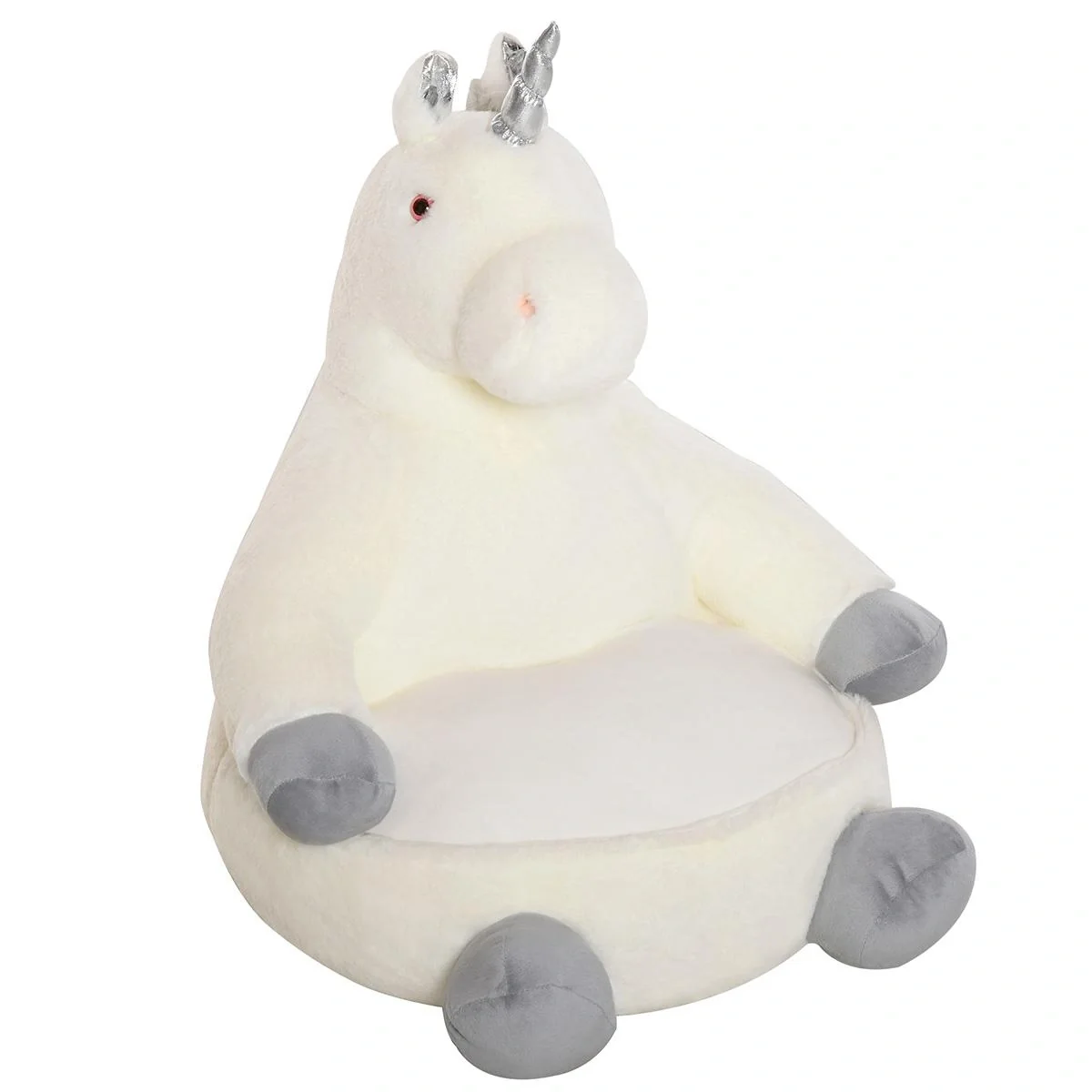 Plüsch-Kindersessel Plüschtier Kinderstuhl Sofa Einhorn für Spielzimmer Kinderzimmer für 18-36 Monaten Weiß 59 x 50 x 68 - 4